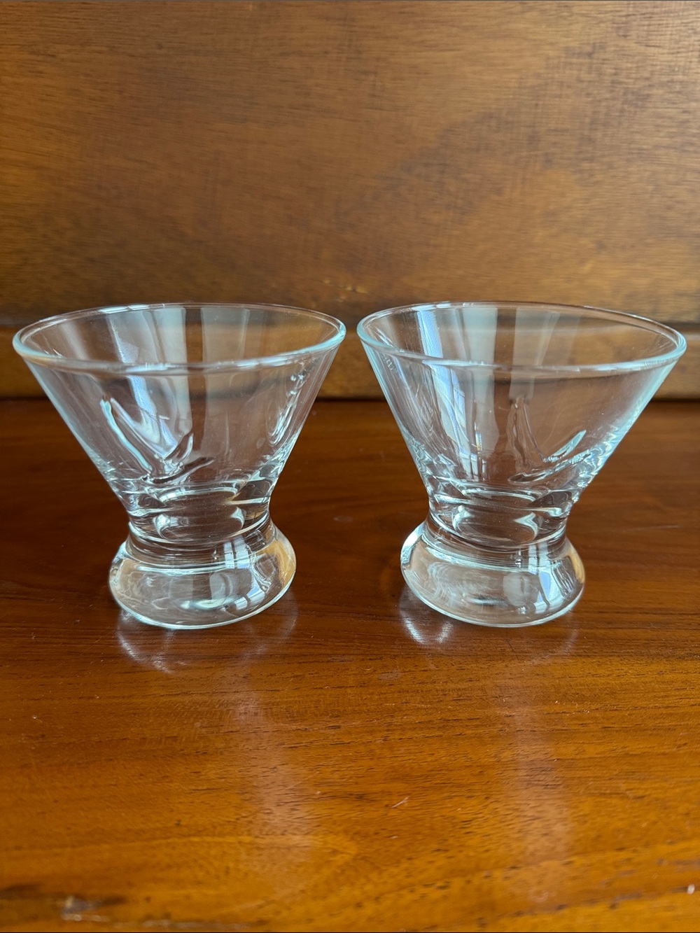MARTINI GLASS STEMLESS - Grey Goose  - EMBOSSED LOGO SET OF 2